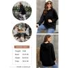 imageDokotoo Oversized Hoodies for Women Casual Long Sleeve Waffle Knit Drawstring Side Slit Pullover Sweatshirts with PocketBlack