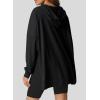 imageDokotoo Oversized Hoodies for Women Casual Long Sleeve Waffle Knit Drawstring Side Slit Pullover Sweatshirts with PocketBlack