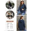 imageDokotoo Oversized Hoodies for Women Casual Long Sleeve Waffle Knit Drawstring Side Slit Pullover Sweatshirts with PocketBlue