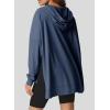 imageDokotoo Oversized Hoodies for Women Casual Long Sleeve Waffle Knit Drawstring Side Slit Pullover Sweatshirts with PocketBlue