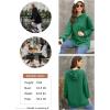 imageDokotoo Oversized Hoodies for Women Casual Long Sleeve Waffle Knit Drawstring Side Slit Pullover Sweatshirts with PocketGreen