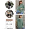 imageDokotoo Oversized Hoodies for Women Casual Long Sleeve Waffle Knit Drawstring Side Slit Pullover Sweatshirts with PocketLight Green