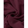 imageDokotoo Oversized Hoodies for Women Casual Long Sleeve Waffle Knit Drawstring Side Slit Pullover Sweatshirts with PocketRed