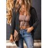 imageDokotoo Summer Lightweight Cardigan 2024 Spring Fashion 34 Length Sleeve HollowOut Knit Beach Cover Ups CardigansBlack