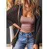 imageDokotoo Summer Lightweight Cardigan 2024 Spring Fashion 34 Length Sleeve HollowOut Knit Beach Cover Ups CardigansBlack