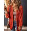 imageDokotoo Summer Lightweight Cardigan 2024 Spring Fashion 34 Length Sleeve HollowOut Knit Beach Cover Ups CardigansOrange