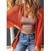 imageDokotoo Summer Lightweight Cardigan 2024 Spring Fashion 34 Length Sleeve HollowOut Knit Beach Cover Ups CardigansOrange