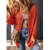 imageDokotoo Summer Lightweight Cardigan 2024 Spring Fashion 34 Length Sleeve HollowOut Knit Beach Cover Ups CardigansOrange