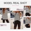 imageDokotoo Sweaters for Women Crewneck Long Sleeve Striped Color Block Loose Knit Pullover Sweater TopsWhite