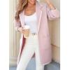 imageDokotoo Womens Casual Long Cardigan Sweaters 2024 Winter Coats Fall Jacket Knit Coatigan Outwear with PocketsApricot Pink