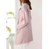 imageDokotoo Womens Casual Long Cardigan Sweaters 2024 Winter Coats Fall Jacket Knit Coatigan Outwear with PocketsApricot Pink