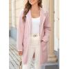 imageDokotoo Womens Casual Long Cardigan Sweaters 2024 Winter Coats Fall Jacket Knit Coatigan Outwear with PocketsApricot Pink