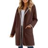imageDokotoo Womens Casual Long Cardigan Sweaters 2024 Winter Coats Fall Jacket Knit Coatigan Outwear with PocketsCoffee