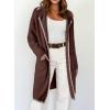 imageDokotoo Womens Casual Long Cardigan Sweaters 2024 Winter Coats Fall Jacket Knit Coatigan Outwear with PocketsCoffee