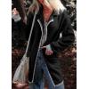 imageDokotoo Womens Casual Long Cardigan Sweaters 2024 Winter Coats Fall Jacket Knit Coatigan Outwear with PocketsColor Black