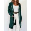 imageDokotoo Womens Casual Long Cardigan Sweaters 2024 Winter Coats Fall Jacket Knit Coatigan Outwear with PocketsDark Green