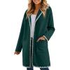 imageDokotoo Womens Casual Long Cardigan Sweaters 2024 Winter Coats Fall Jacket Knit Coatigan Outwear with PocketsDark Green