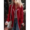imageDokotoo Womens Casual Long Cardigan Sweaters 2024 Winter Coats Fall Jacket Knit Coatigan Outwear with PocketsRed Dahlia