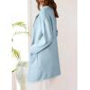 imageDokotoo Womens Casual Long Cardigan Sweaters 2024 Winter Coats Fall Jacket Knit Coatigan Outwear with PocketsSky Blue