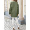 imageDokotoo Womens Casual Long Cardigan Sweaters 2024 Winter Coats Fall Jacket Knit Coatigan Outwear with PocketsVineyard Green