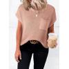 imageDokotoo Womens Casual Short Sleeve Loose Tunic Tops Lightweight Knit Spring Pullover Sweater BlousesLight Pink