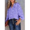 imageDokotoo Womens Casual V Neck Alicia Floral Print Smocked Long Sleeve Chiffon Blouses Bohemian Top ShirtsOrchid Petal