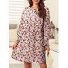 imageDokotoo Womens Fall Dress 2025 Long Sleeve Babydoll Mini Dress Floral Flowy Boho DressesBlack
