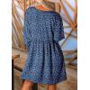 imageDokotoo Womens Fall Dress 2025 Long Sleeve Babydoll Mini Dress Floral Flowy Boho DressesBlue