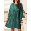 imageDokotoo Womens Fall Dress 2025 Long Sleeve Babydoll Mini Dress Floral Flowy Boho DressesFloralgreen