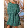 imageDokotoo Womens Fall Dress 2025 Long Sleeve Babydoll Mini Dress Floral Flowy Boho DressesFloralgreen