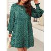 imageDokotoo Womens Fall Dress 2025 Long Sleeve Babydoll Mini Dress Floral Flowy Boho DressesFloralgreen