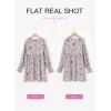 imageDokotoo Womens Fall Dress 2025 Long Sleeve Babydoll Mini Dress Floral Flowy Boho DressesFloralwhite