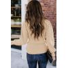 imageDokotoo Womens Ribbed Knit Long Lantern Sleeves Sweater Crewneck Casual Slim Fit Pullover Jumper TopsA Apricot