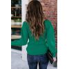 imageDokotoo Womens Ribbed Knit Long Lantern Sleeves Sweater Crewneck Casual Slim Fit Pullover Jumper TopsA Green