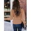 imageDokotoo Womens Ribbed Knit Long Lantern Sleeves Sweater Crewneck Casual Slim Fit Pullover Jumper TopsA Khaki