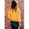 imageDokotoo Womens Ribbed Knit Long Lantern Sleeves Sweater Crewneck Casual Slim Fit Pullover Jumper TopsA Yellow