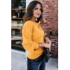 imageDokotoo Womens Ribbed Knit Long Lantern Sleeves Sweater Crewneck Casual Slim Fit Pullover Jumper TopsA Yellow