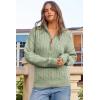 imageDokotoo Womens Sweaters 2025 Fall Winter Quarter Zip Casual Ribbed Knitwear PulloverLaurel Green