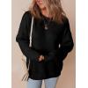 imageDokotoo Womens Sweaters Casual Ribbed Crewneck Long Sleeve Solid Cable Knit Loose Fit Pullover Sweater TopsBlack
