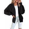 imageDokotoo Cardigan Sweaters for Women Lantern Sleeve Womens Cardigan Sweaters Fall Winter Clothes 2025Black