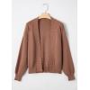 imageDokotoo Cardigan Sweaters for Women Lantern Sleeve Womens Cardigan Sweaters Fall Winter Clothes 2025Chestnut