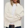 imageDokotoo Cardigan Sweaters for Women Lantern Sleeve Womens Cardigan Sweaters Fall Winter Clothes 2025White
