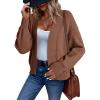 imageDokotoo Cardigan Sweaters for Women Lantern Sleeve Womens Cardigan Sweaters Fall Winter Clothes 2025Chestnut