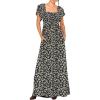 imageDokotoo Womens Casual Loose Overalls Jumpsuits One Piece Ruffle Short Sleevel Printed Wide Leg Long Pant With PocketsBlack