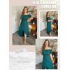 imageDokotoo Womens 2025 Off The Shoulder Casual Short Sleeve Maxi Dress High Low Solid Cocktail Skater DressesGreen2