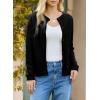 imageDokotoo Cardigan Sweaters for Women 2025 Fall Outfits Long Sleeve Crochet Knit SweatersBlack