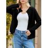 imageDokotoo Cardigan Sweaters for Women 2025 Fall Outfits Long Sleeve Crochet Knit SweatersBlack