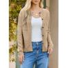imageDokotoo Cardigan Sweaters for Women 2025 Fall Outfits Long Sleeve Crochet Knit SweatersLight French Beige