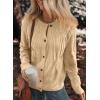 imageDokotoo Cardigan Sweaters for Women 2025 Fall Outfits Long Sleeve Crochet Knit SweatersLight French Beige