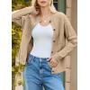 imageDokotoo Cardigan Sweaters for Women 2025 Fall Outfits Long Sleeve Crochet Knit SweatersLight French Beige